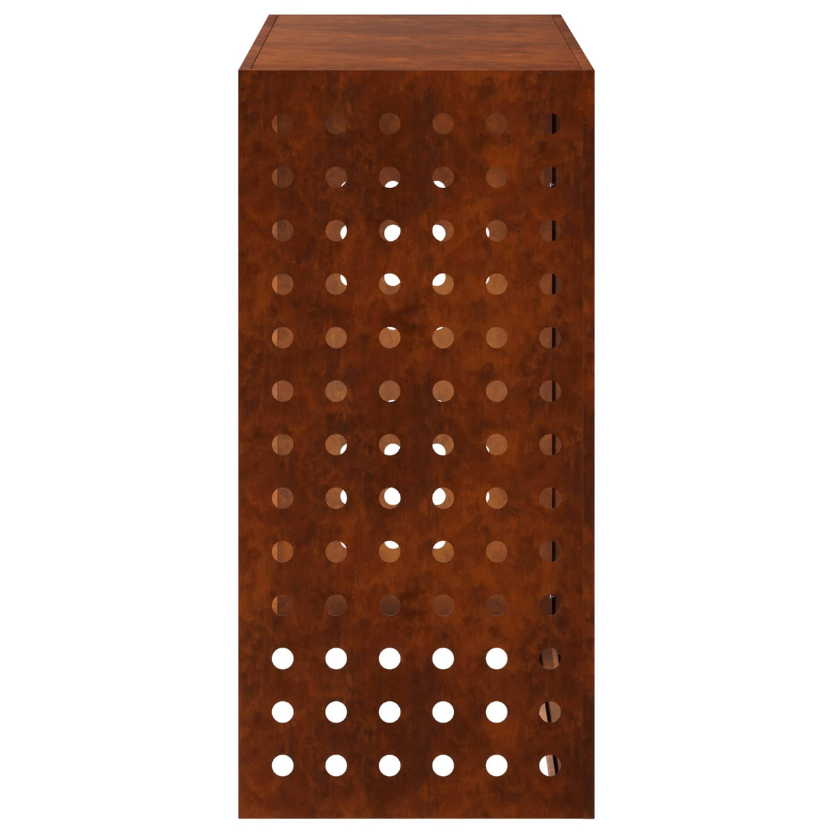 Air Conditioner Cover 110 x 50 x 105 cm Steel Round Circle Pattern Weathering steel