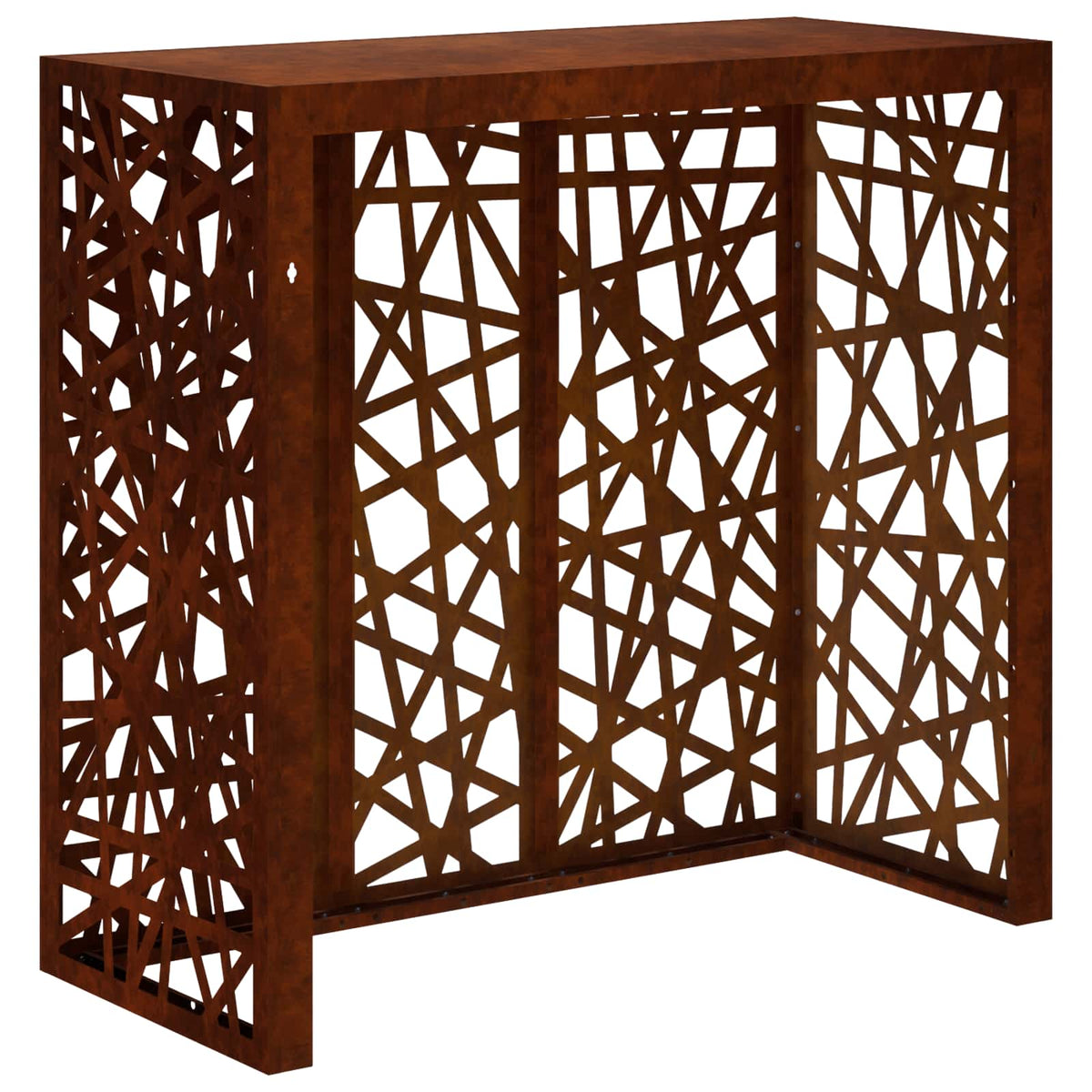 Air Conditioner Cover 110 x 50 x 105 cm Steel Geometric mesh Pattern Weathering steel
