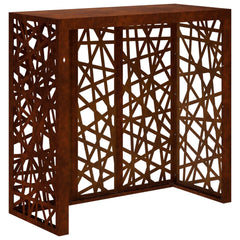 Air Conditioner Cover 110 x 50 x 105 cm Steel Geometric mesh Pattern Weathering steel