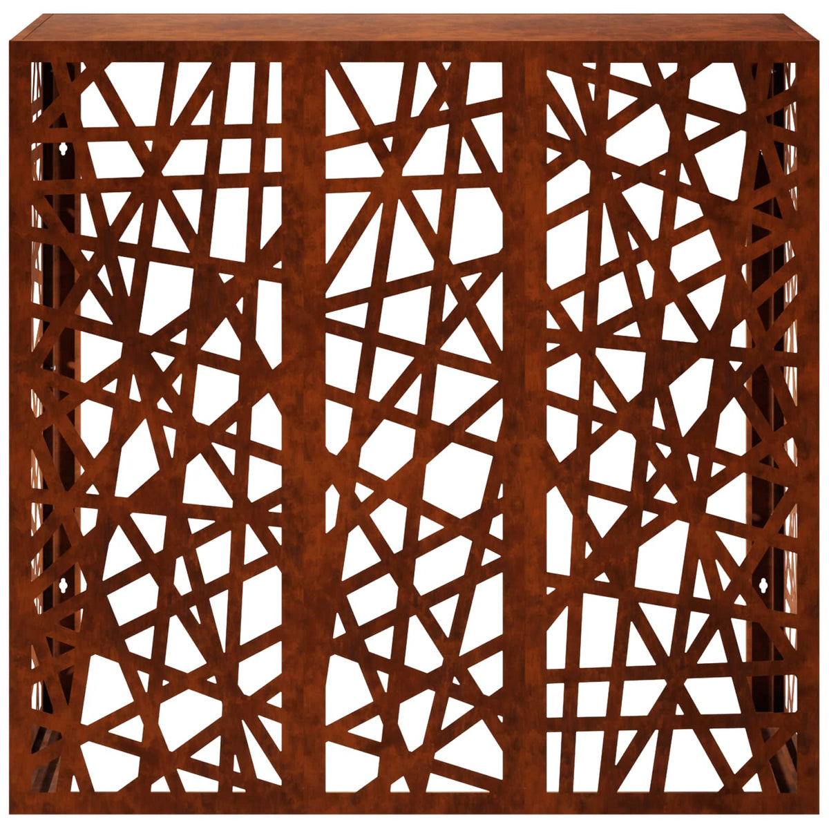Air Conditioner Cover 110 x 50 x 105 cm Steel Geometric mesh Pattern Weathering steel