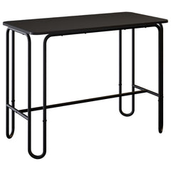 vidaXL Dining Table 100 x 50 x 75 cm Engineered Wood Black Rectangular 2