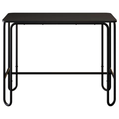 vidaXL Dining Table 100 x 50 x 75 cm Engineered Wood Black Rectangular 3