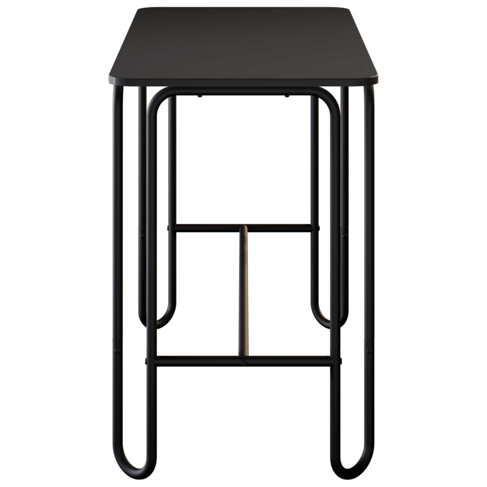vidaXL Dining Table 100 x 50 x 75 cm Engineered Wood Black Rectangular 4