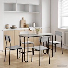 vidaXL Dining Table 100 x 50 x 75 cm Engineered Wood Concrete Grey 1