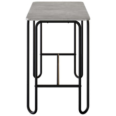 vidaXL Dining Table 100 x 50 x 75 cm Engineered Wood Concrete Grey 4