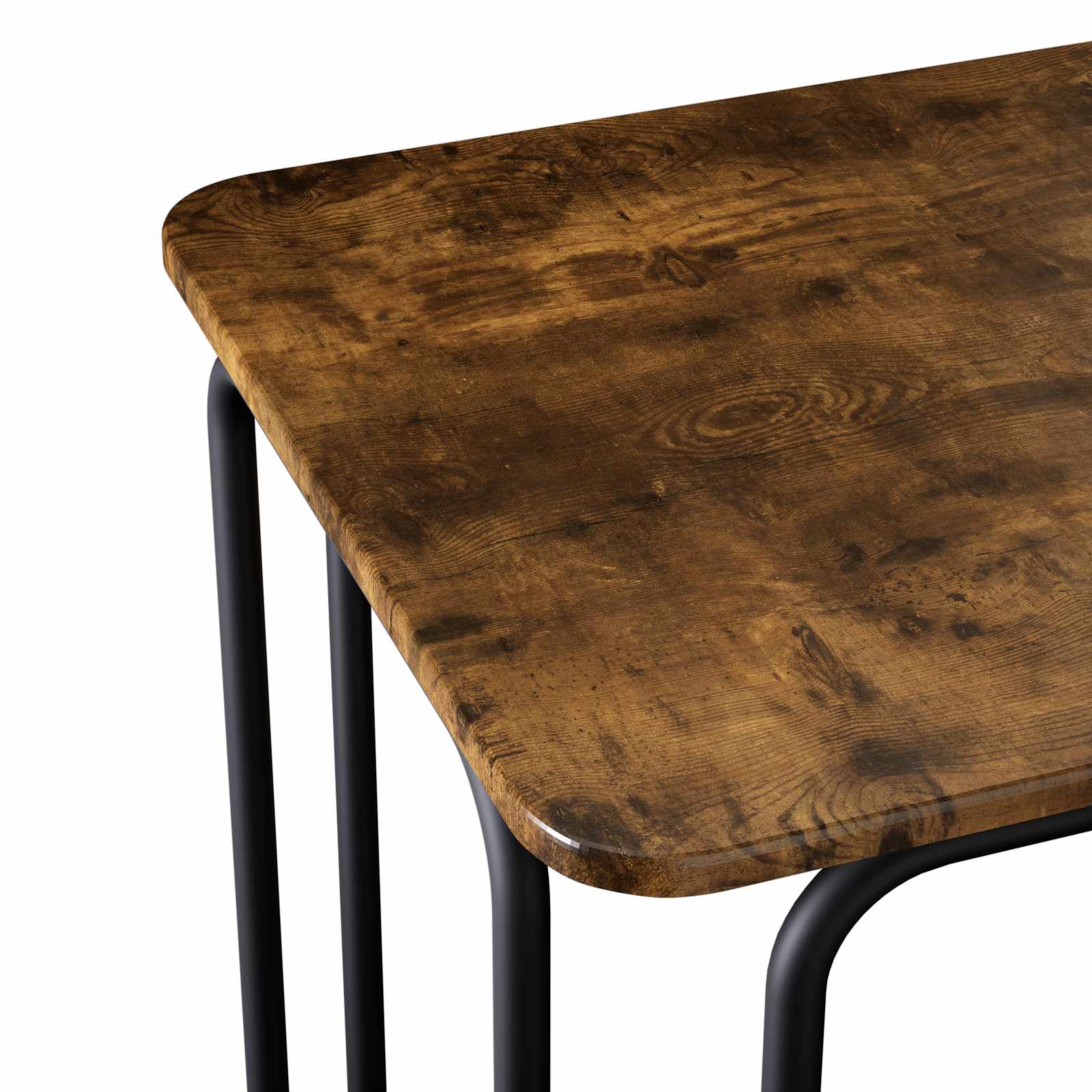 vidaXL Dining Table 100 x 50 x 75 cm Engineered Wood Smoked Oak 6