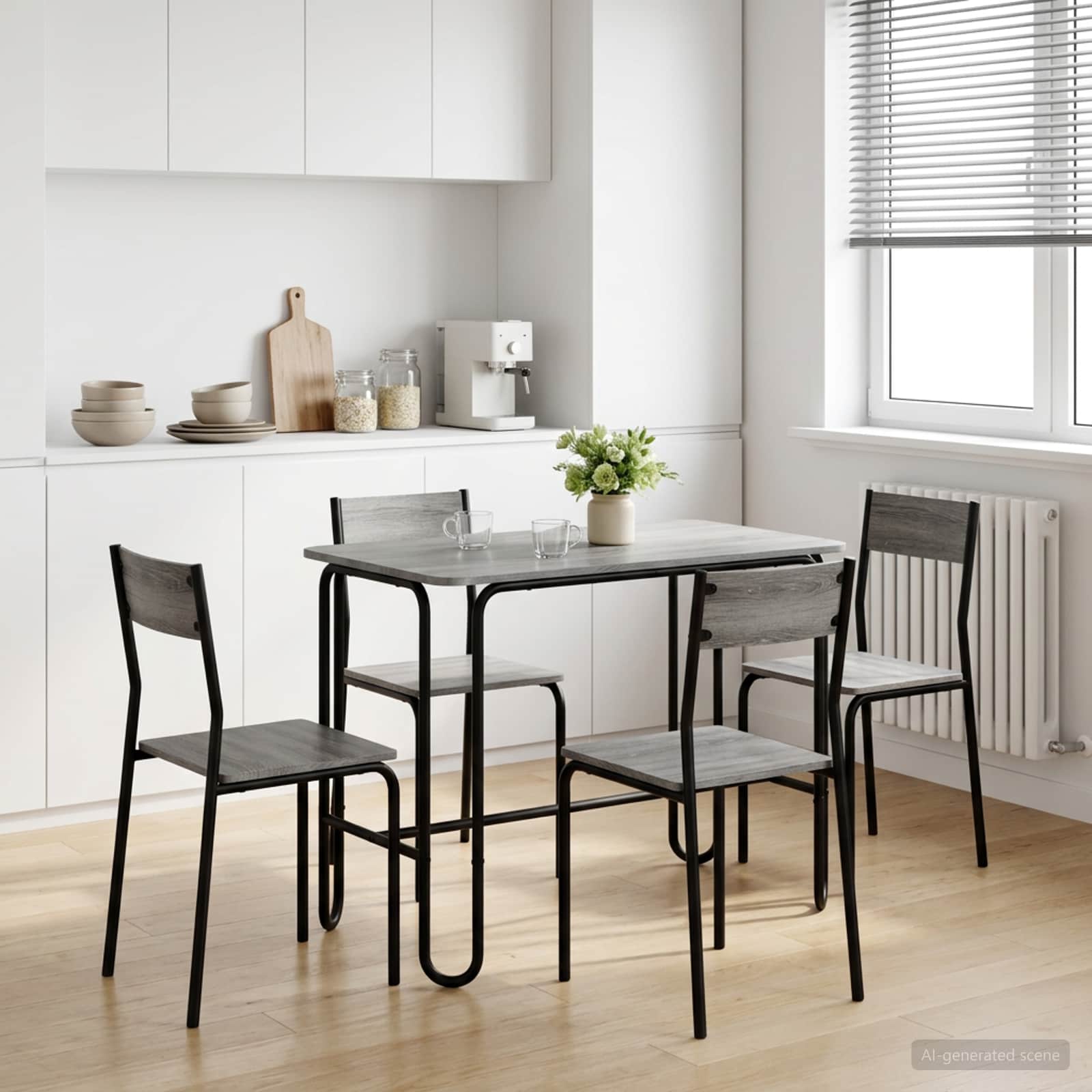 vidaXL Dining Table 100 x 50 x 75 cm Engineered Wood Grey Sonoma 1