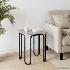 vidaXL Coffee Table Concrete Grey 40 x 40 x 45 cm Engineered Wood 1