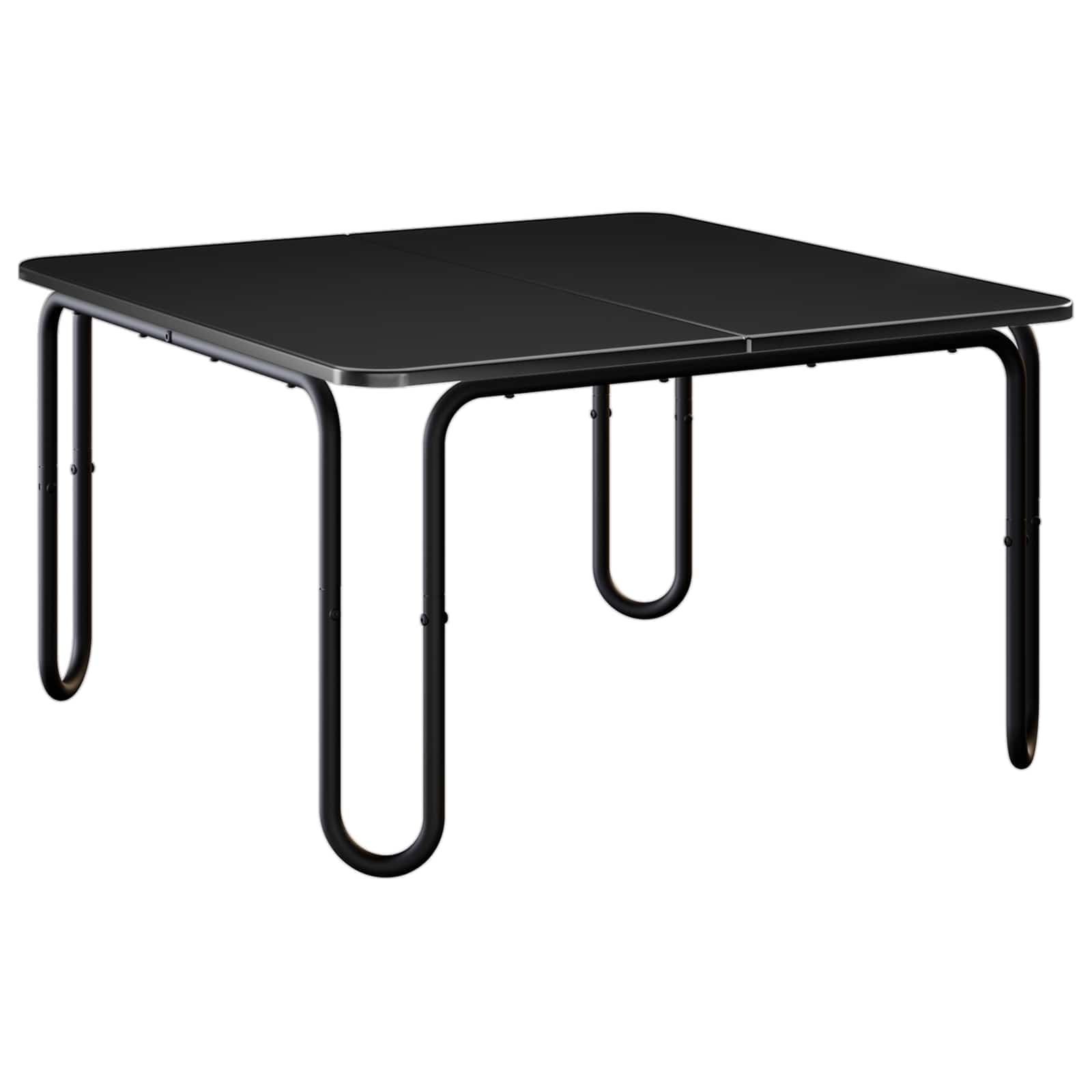 vidaXL Coffee Table Black 59 x 59 x 45 cm Engineered Wood 2