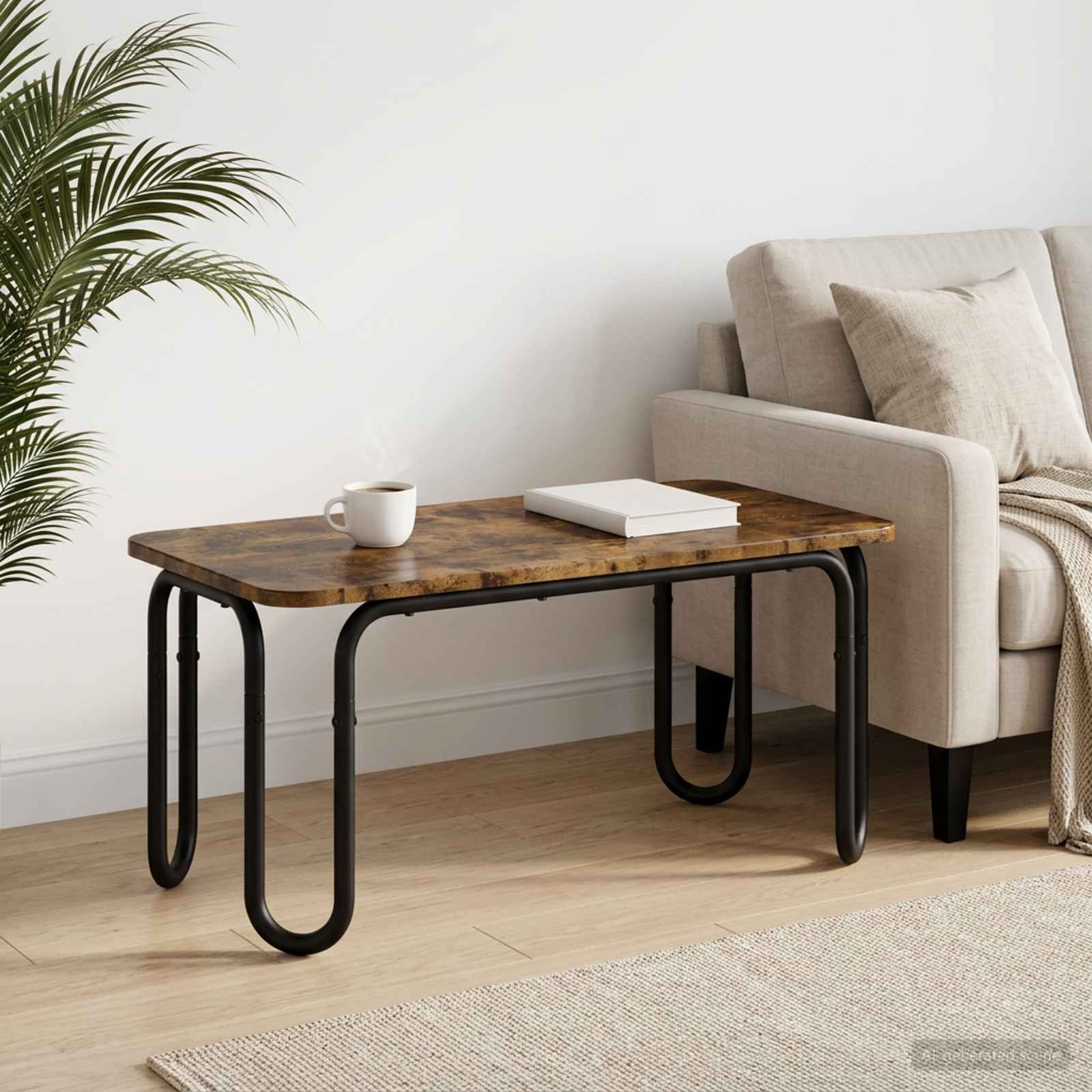 vidaXL Coffee Table Smoked Oak 79.5 x 40 x 36 cm Engineered Wood 1