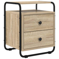 vidaXL Bedside Cabinet 2 pcs Sonoma Oak 40 x 36.5 x 50 cm 4