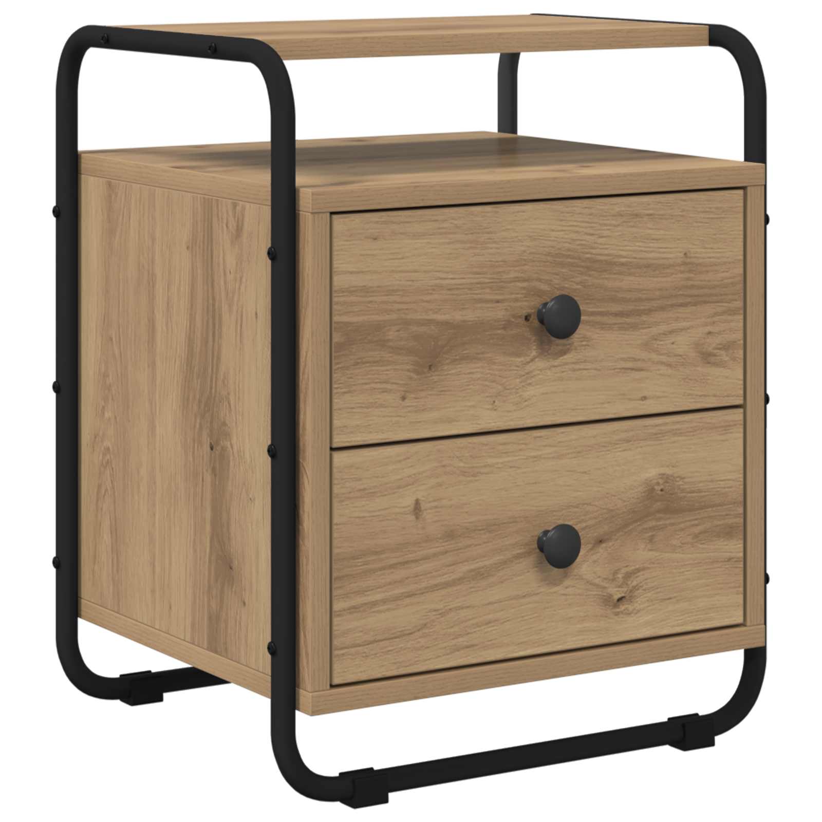 vidaXL Bedside Cabinet 2 pcs Artisan Oak 40 x 36.5 x 50 cm 3