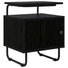 vidaXL Bedside Cabinet Black Oak 40 x 36.5 x 50 cm Engineered Wood 1