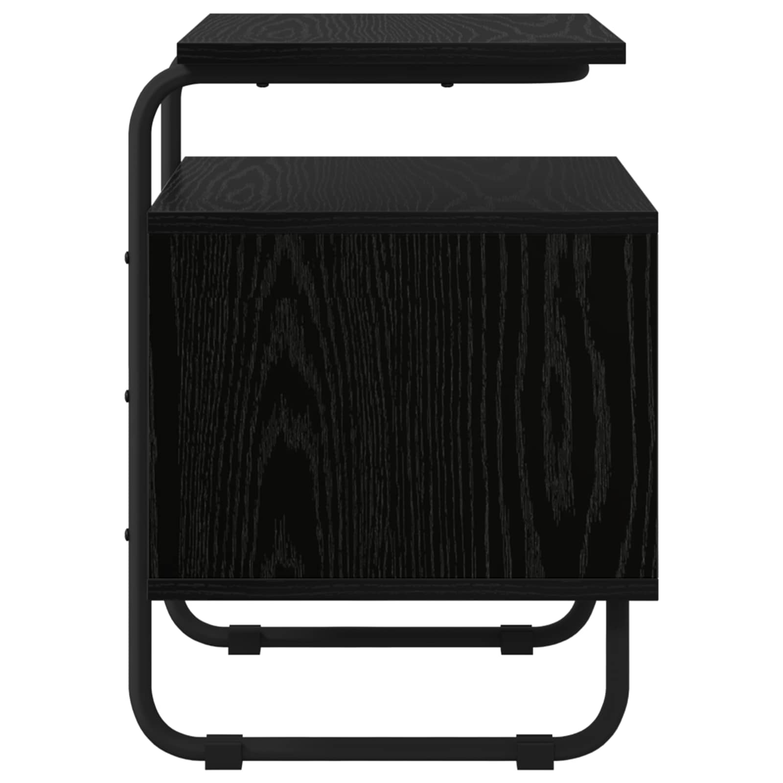 vidaXL Bedside Cabinet Black Oak 40 x 36.5 x 50 cm Engineered Wood 5