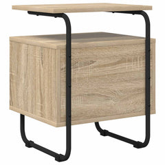 vidaXL Bedside Cabinet Sonoma Oak 40 x 36.5 x 50 cm Engineered Wood 6