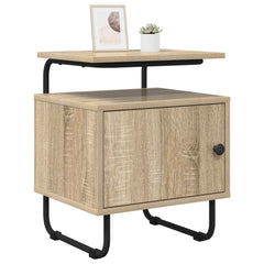 vidaXL Bedside Cabinet Sonoma Oak 40 x 36.5 x 50 cm Engineered Wood 2