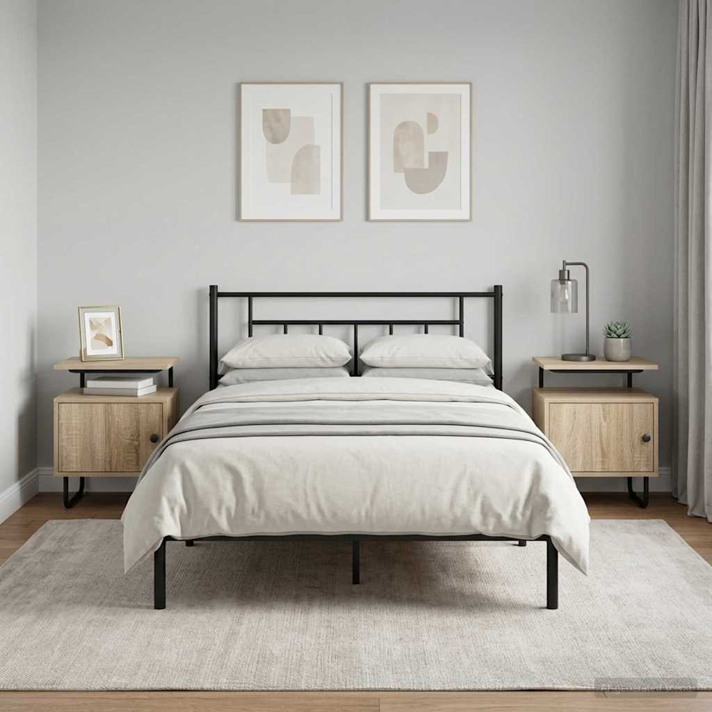 vidaXL Bedside Cabinet 2 pcs Sonoma Oak 40 x 36.5 x 50 cm 1