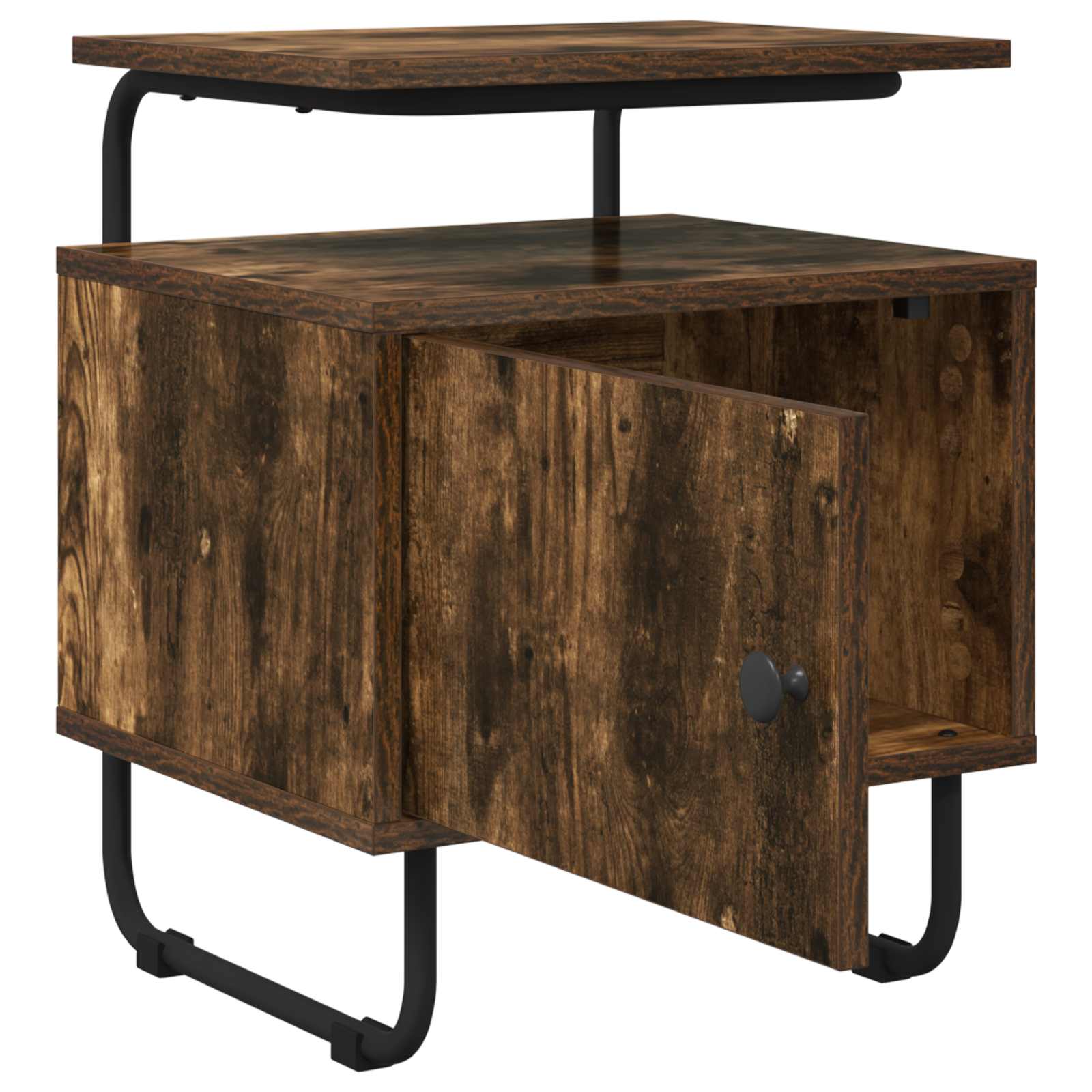vidaXL Bedside Cabinet Smoked Oak 40 x 36.5 x 50 cm Engineered Wood 3
