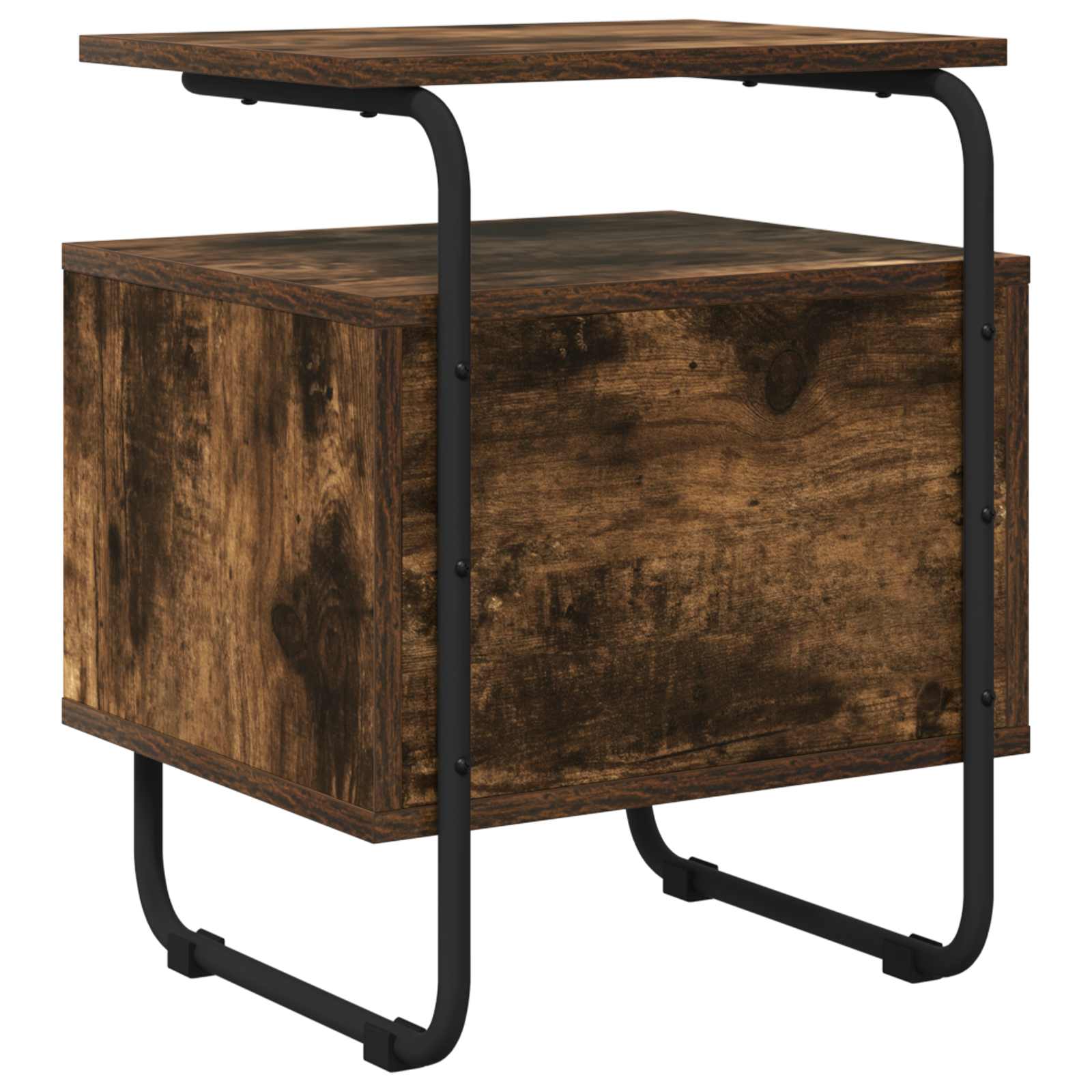 vidaXL Bedside Cabinet Smoked Oak 40 x 36.5 x 50 cm Engineered Wood 6