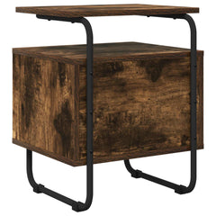 vidaXL Bedside Cabinet Smoked Oak 40 x 36.5 x 50 cm Engineered Wood 6