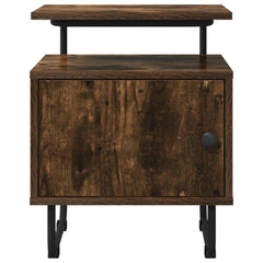 vidaXL Bedside Cabinet Smoked Oak 40 x 36.5 x 50 cm Engineered Wood 4