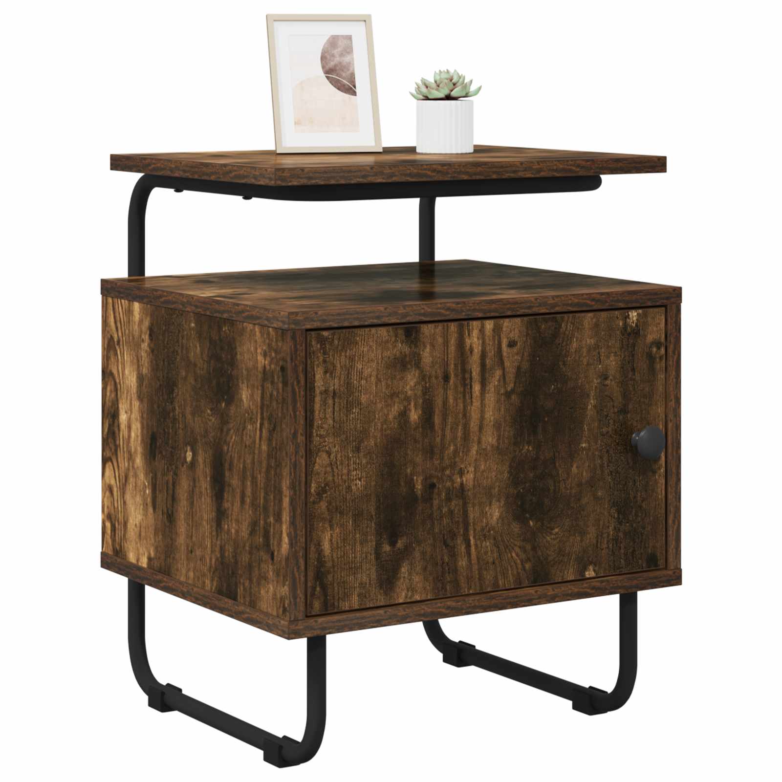 vidaXL Bedside Cabinet 2 pcs Smoked Oak 40 x 36.5 x 50 cm 2