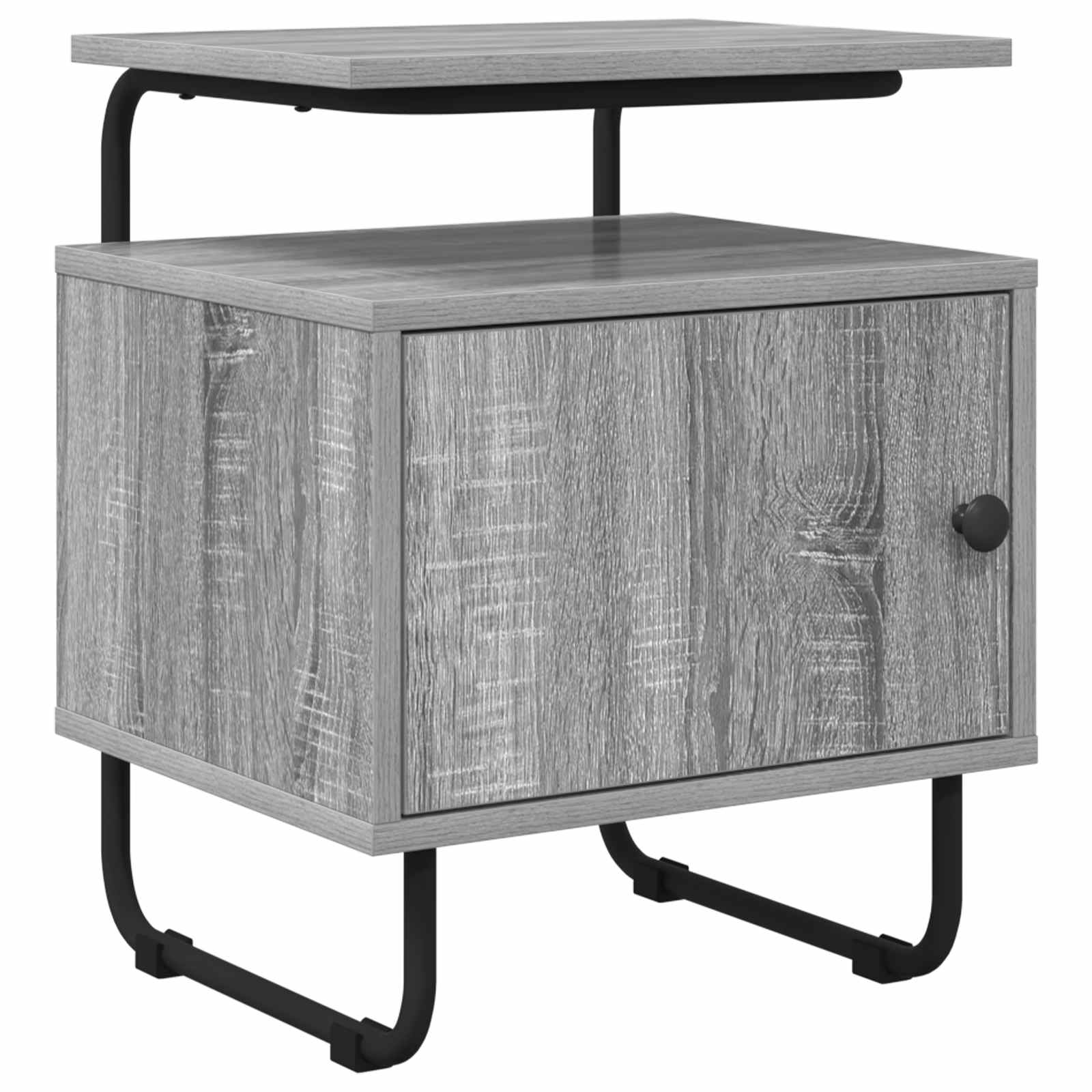vidaXL Bedside Cabinet 2 pcs Grey Sonoma 40 x 36.5 x 50 cm 3
