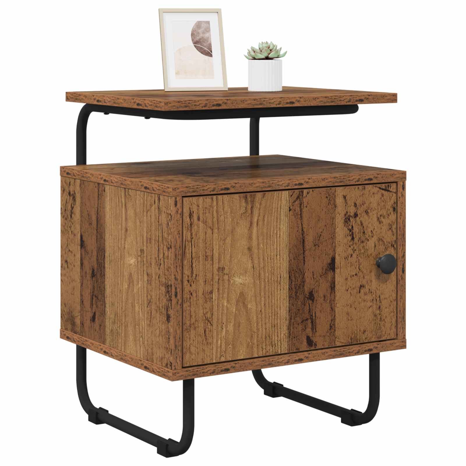 vidaXL Bedside Cabinet Old Wood 40 x 36.5 x 50 cm Engineered Wood 3