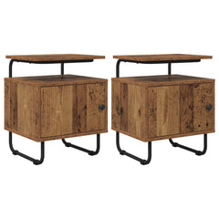 vidaXL Bedside Cabinet 2 pcs Old Wood 40 x 36.5 x 50 cm 1
