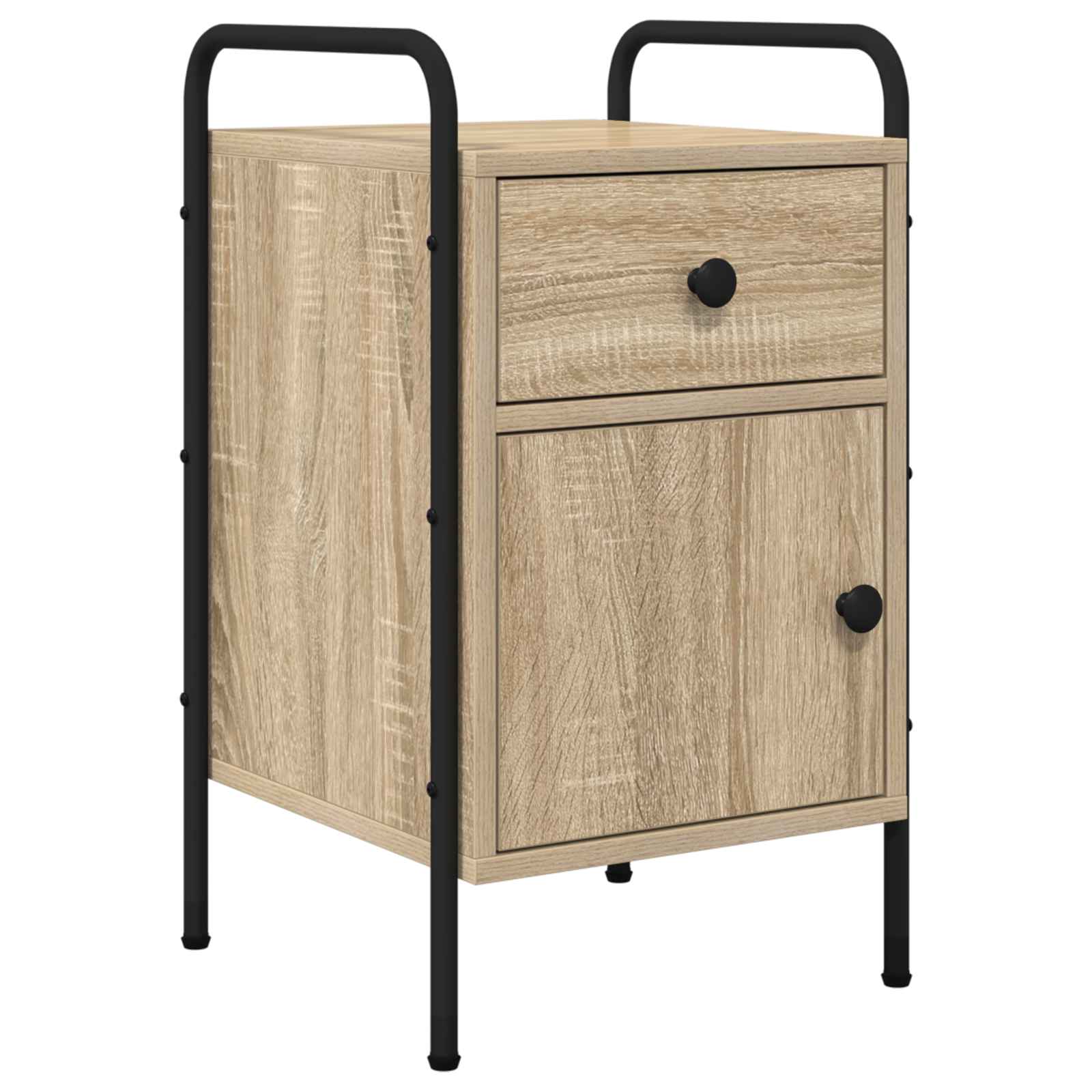 vidaXL Bedside Cabinet Sonoma Oak 35 x 36.5 x 61 cm Engineered Wood 1