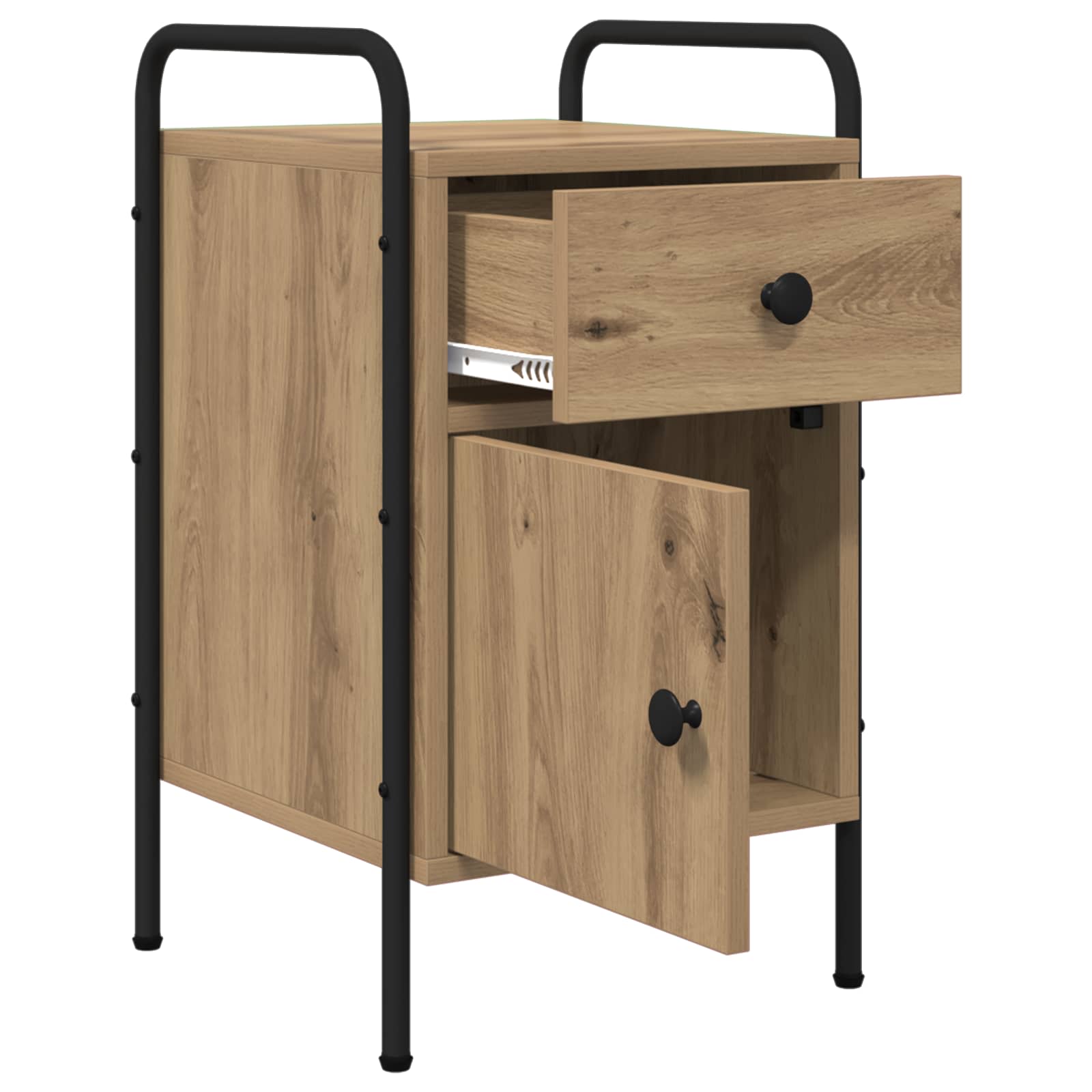 vidaXL Bedside Cabinet Artisan Oak 35 x 36.5 x 61 cm Engineered Wood 3