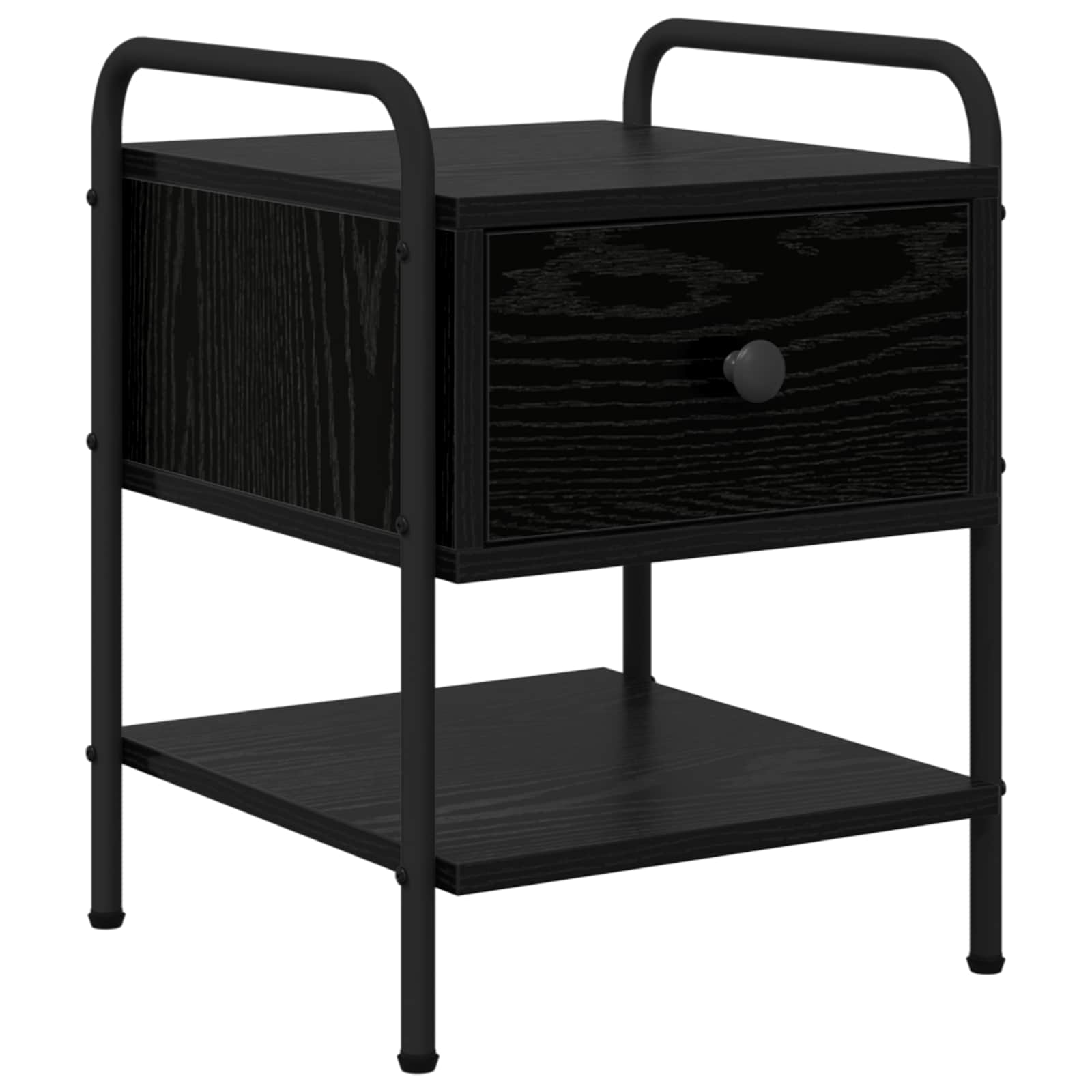 vidaXL Bedside Cabinet Black Oak 35 x 36.5 x 47 cm Engineered Wood 2