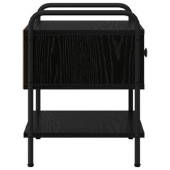vidaXL Bedside Cabinet Black Oak 35 x 36.5 x 47 cm Engineered Wood 6