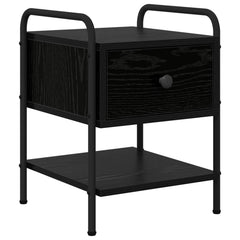 vidaXL Bedside Cabinet 2 pcs Black Oak 35 x 36.5 x 47 cm 4