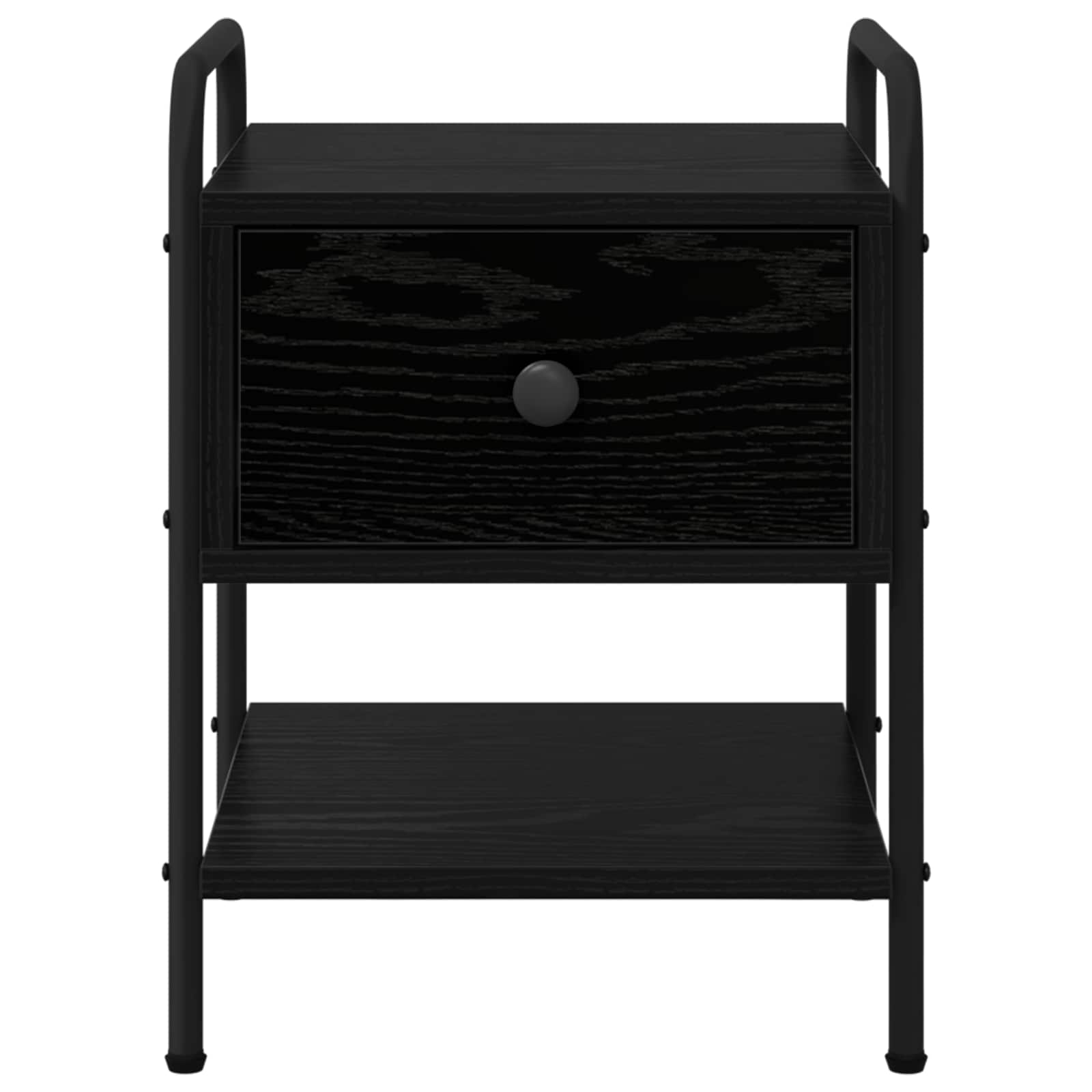 vidaXL Bedside Cabinet 2 pcs Black Oak 35 x 36.5 x 47 cm 6