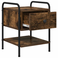 vidaXL Bedside Cabinet Smoked Oak 35 x 36.5 x 47 cm Engineered Wood 4