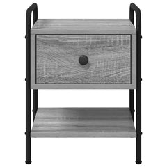 vidaXL Bedside Cabinet Grey Sonoma 35 x 36.5 x 47 cm Engineered Wood 5