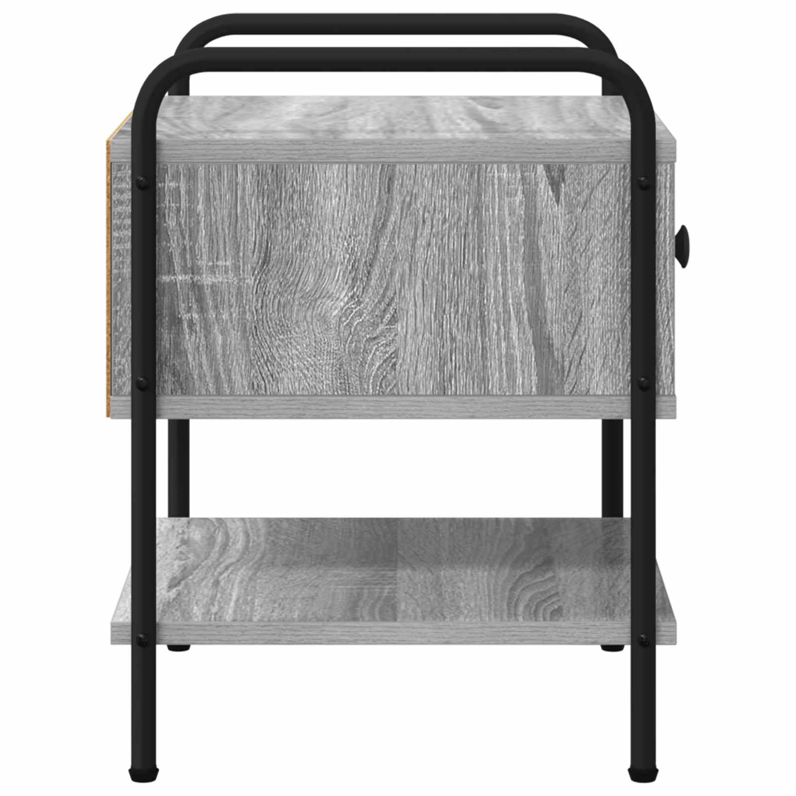 vidaXL Bedside Cabinet Grey Sonoma 35 x 36.5 x 47 cm Engineered Wood 6