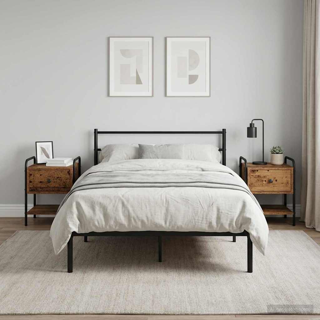 vidaXL Bedside Cabinet 2 pcs Old Wood 35 x 36.5 x 47 cm 1
