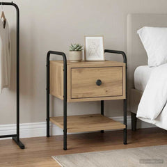vidaXL Bedside Cabinet Artisan Oak 35 x 36.5 x 47 cm Engineered Wood 1