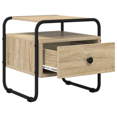 vidaXL Bedside Cabinet Sonoma Oak 40 x 39.5 x 40 cm Engineered Wood 4