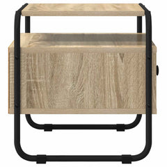 vidaXL Bedside Cabinet Sonoma Oak 40 x 39.5 x 40 cm Engineered Wood 6