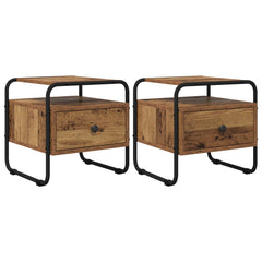 Bedside Cabinet 40 x 39.5 x 40 cm Old wood 2