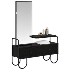 vidaXL Dressing Table Black Oak 100 x 36.5 x 136 cm Engineered Wood 3