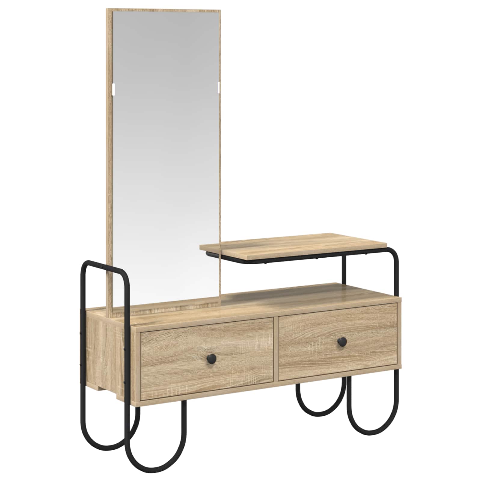 vidaXL Dressing Table Sonoma Oak 100 x 36.5 x 136 cm Engineered Wood 2
