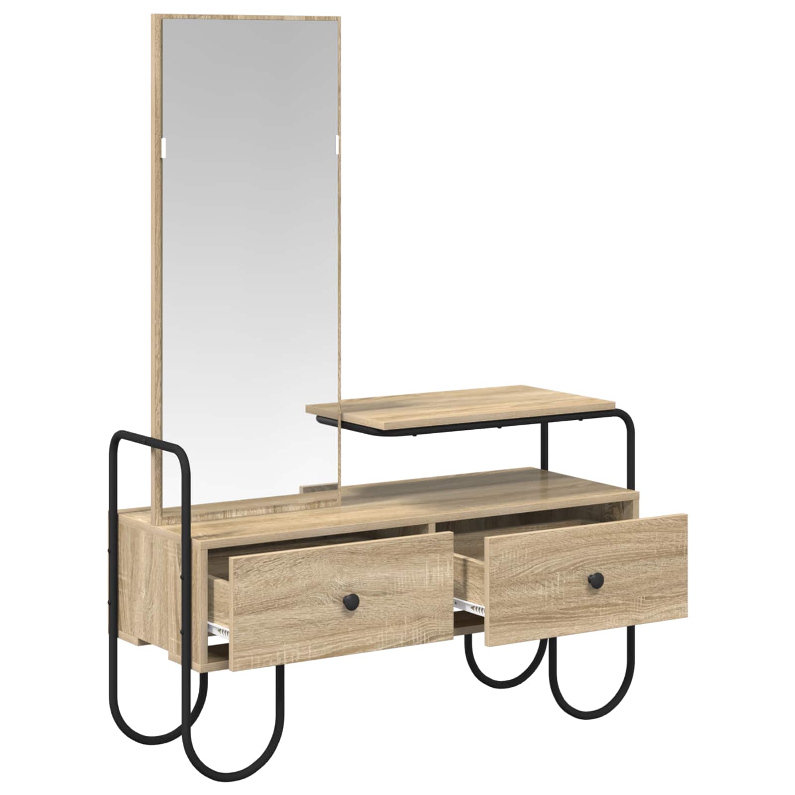 vidaXL Dressing Table Sonoma Oak 100 x 36.5 x 136 cm Engineered Wood 4