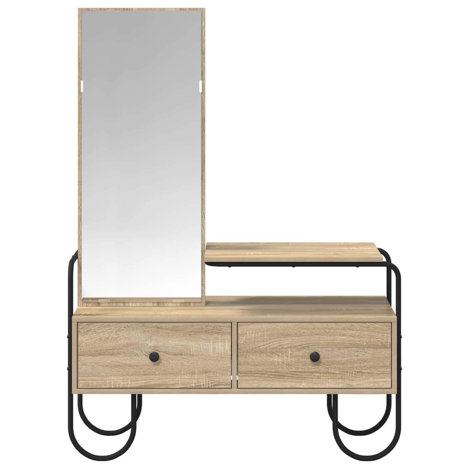 vidaXL Dressing Table Sonoma Oak 100 x 36.5 x 136 cm Engineered Wood 5