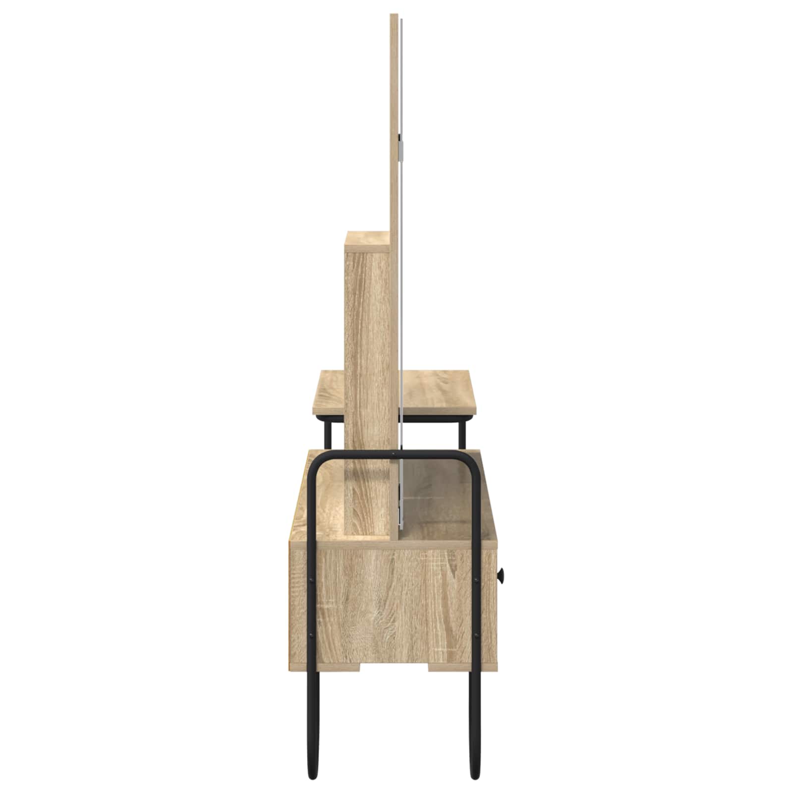 vidaXL Dressing Table Sonoma Oak 100 x 36.5 x 136 cm Engineered Wood 6