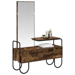 vidaXL Dressing Table Smoked Oak 100 x 36.5 x 136 cm Engineered Wood 3
