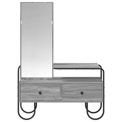 vidaXL Dressing Table Grey Sonoma 100 x 36.5 x 136 cm Engineered Wood 5